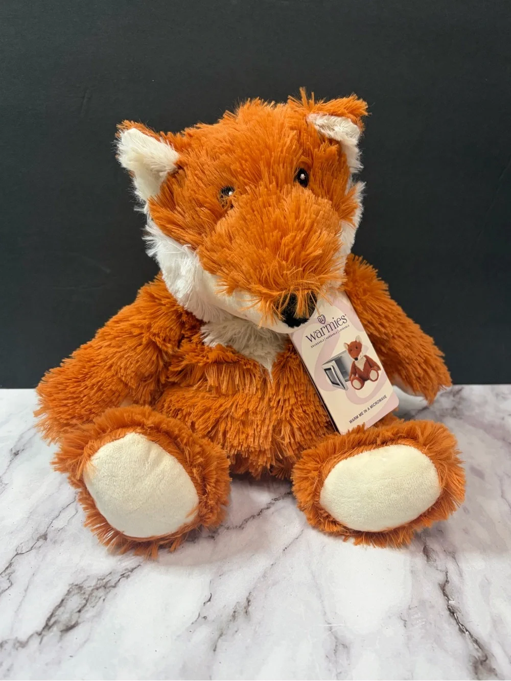 New Orange Warmies Plush Fox - Soothing Microwaveable Stuffed Animal